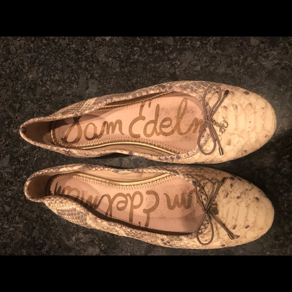 Sam Edelman Snakeskin Ballet Flats